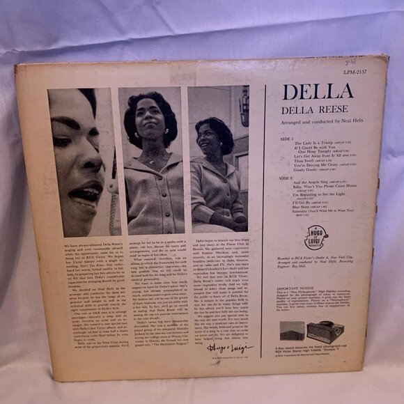 Della Reese Della (Vinyl, 1960) RCA Victor LPM-2157 VG+ LP Record Album - Picture 2 of 8
